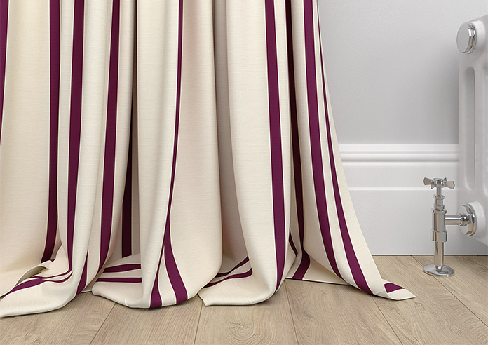 Winnies Stripe, Mulberry - Made to Measure Curtains - Image 6